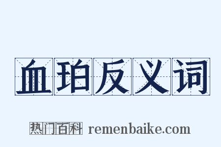血珀反义词是什么意思的图片